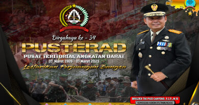 DIRGAHAYU KE-34 PUSAT TERITORIAL ANGKATAN DARAT (PUSTERAD) LESTARIKAN PERJUANGAN BANGSA