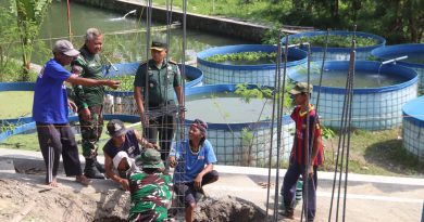 Dandim Sleman Tinjau Pembangunan Jembatan Gantung Garuda