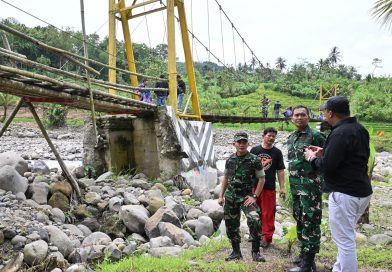 Kodim 0707/Wonosobo Renovasi Jembatan Gantung Kalidadap, Program Jembatan TNI AD Terus Berlanjut