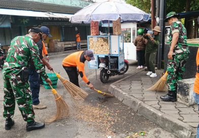 Kodim Sleman bersama Masyarakat Korve Pasar Sleman