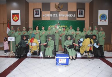 HUT Ke-80 Persit KCK, Persit Korem 072/Pamungkas Gelar Donor Darah