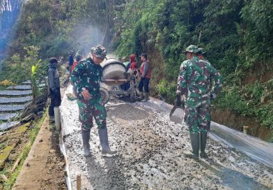 47 Persen Rampung, TMMD Sengkuyung Tahap I 2026 Kodim 0706/Temanggung Genjot Pembangunan Jalan di Tempelsari