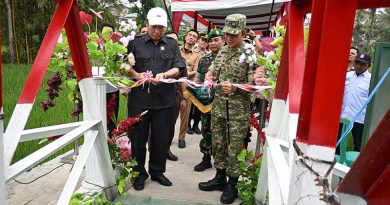 Dandim 0707/Wonosobo Resmikan Jembatan Gantung Garuda di Sindupaten
