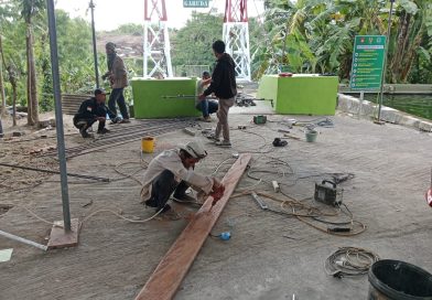 Semangat Kebersamaan Bangun Jembatan Gantung Garuda