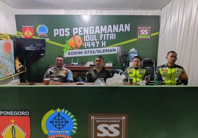 Kodim 0732/Sleman bersama Banser NU Cabang Sleman Amankan Nyepi dan Lebaran 1447 H di Pos PAM Monjali