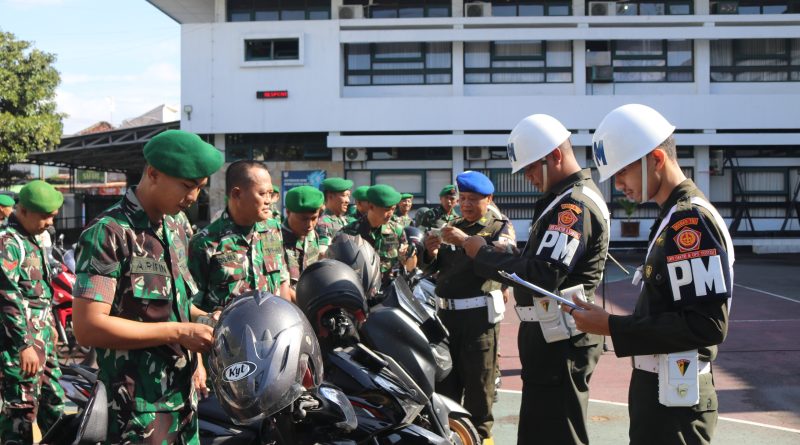Tekan Pelanggaran Berkendara, Korem 072/Pamungkas Terima Sosialisasi Ops Gaktib Yustisi Sub Denpom IV/2 Yogyakarta