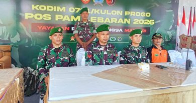 Personel Kodim 0731/Kulon Progo Pengamanan Arus Mudik dan Perayaan Nyepi