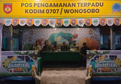 Personel Kodim Wonosobo Bersama Instansi Lain Siaga di Pos Pengamanan, Pastikan Lebaran Aman dan Kondusif