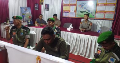 Sinergi TNI-Polri, Anggota Koramil 03/Patuk Amankan Pos Hargodumilah Jelang Idul Fitri 1447 H.