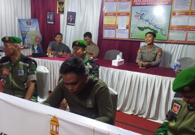 Sinergi TNI-Polri, Anggota Koramil 03/Patuk Amankan Pos Hargodumilah Jelang Idul Fitri 1447 H.