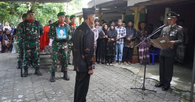 Kodim 0731/Kulon Progo Laksanakan Pemakaman Almarhum Serma Purn Rasidal