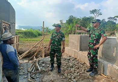 Pastikan Progres Berjalan Lancar,Kasdim 0706/Temanggung Tinjau Jembatan Garuda Merah Putih