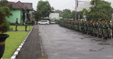 Peringatan Hari Buruh Internasional Kodim Sleman Siagakan Personelnya 