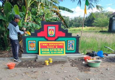 Prasasti TMMD Kodim 0732/Sleman Terlihat Gagah