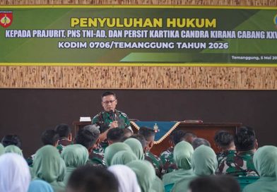 Bentengi Prajurit dari Jerat Hukum, Kodim 0706/Temanggung Gelar Penyuluhan Hukum Terpadu Tahun 2026