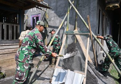 Dari Dinding Kayu Jadi Tembok Permanen, Impian Suposo Akhirnya Terwujud Berkat TNI Melalui TMMD