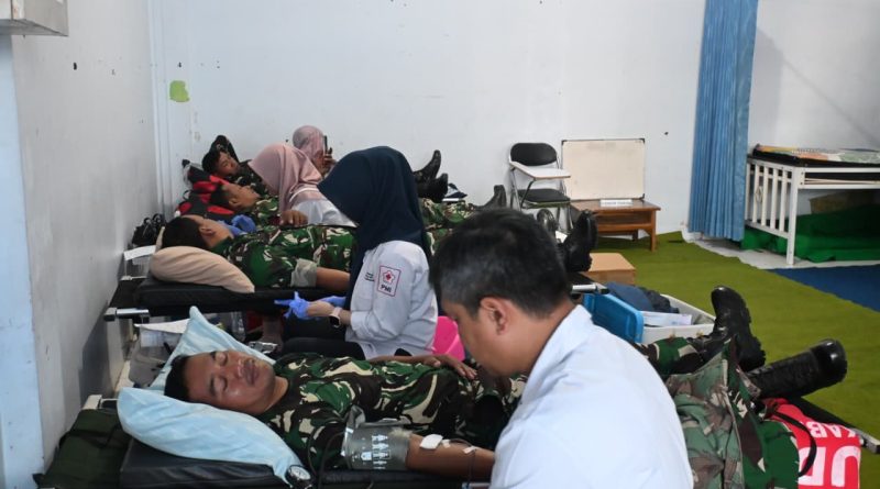 Kodim 0707/Wonosobo Berpartisipasi Aktif Sukseskan Donor Darah HUT ke-29 SMK Muhammadiyah