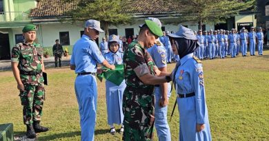 Dandim 0729/Bantul Pimpin Upacara Kenaikan Tingkat Taruna SMK Negeri 1 Pleret