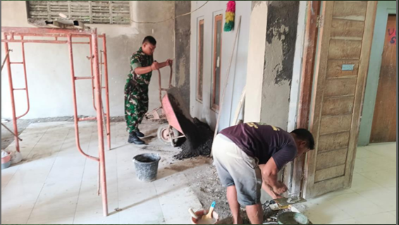 Memasuki Hari ke-10, Karya Bakti Rehab Panti Asuhan dan Pembuatan Akta Kelahiran Korem 072/Pamungkas Capai Progres Sesuai Target