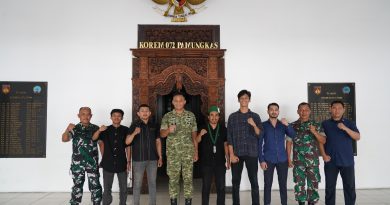 Danrem 072/Pamungkas Terima Audensi HMI, Perkuat Wawasan Kebangsaan dan Bela Negara