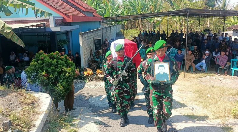Kodim 0731/Kulon Progo Laksanakan Upacara Pemakaman Secara Militer Almarhum Koptu Kardi