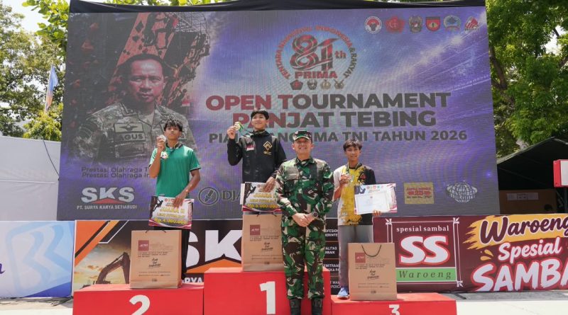 Hari Ketiga Open Tournament Panjat Tebing Piala Panglima TNI 2026, Semangat dan Persaingan Atlet Muda Makin Membara