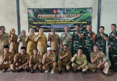 Semarak HUT TNI ke-81, Kodim 0706/Temanggung Gandeng Disdukcapil Hadirkan Akta Kelahiran Gratis bagi Warga