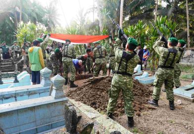 Kodim 0731/Kulon Progo Pemakaman Secara Militer Almarhum Serma Purn Sadjadi