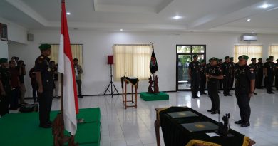 Danrem 072/Pamungkas Hadiri Tradisi Serah Terima Dandim 0734/Yogyakarta